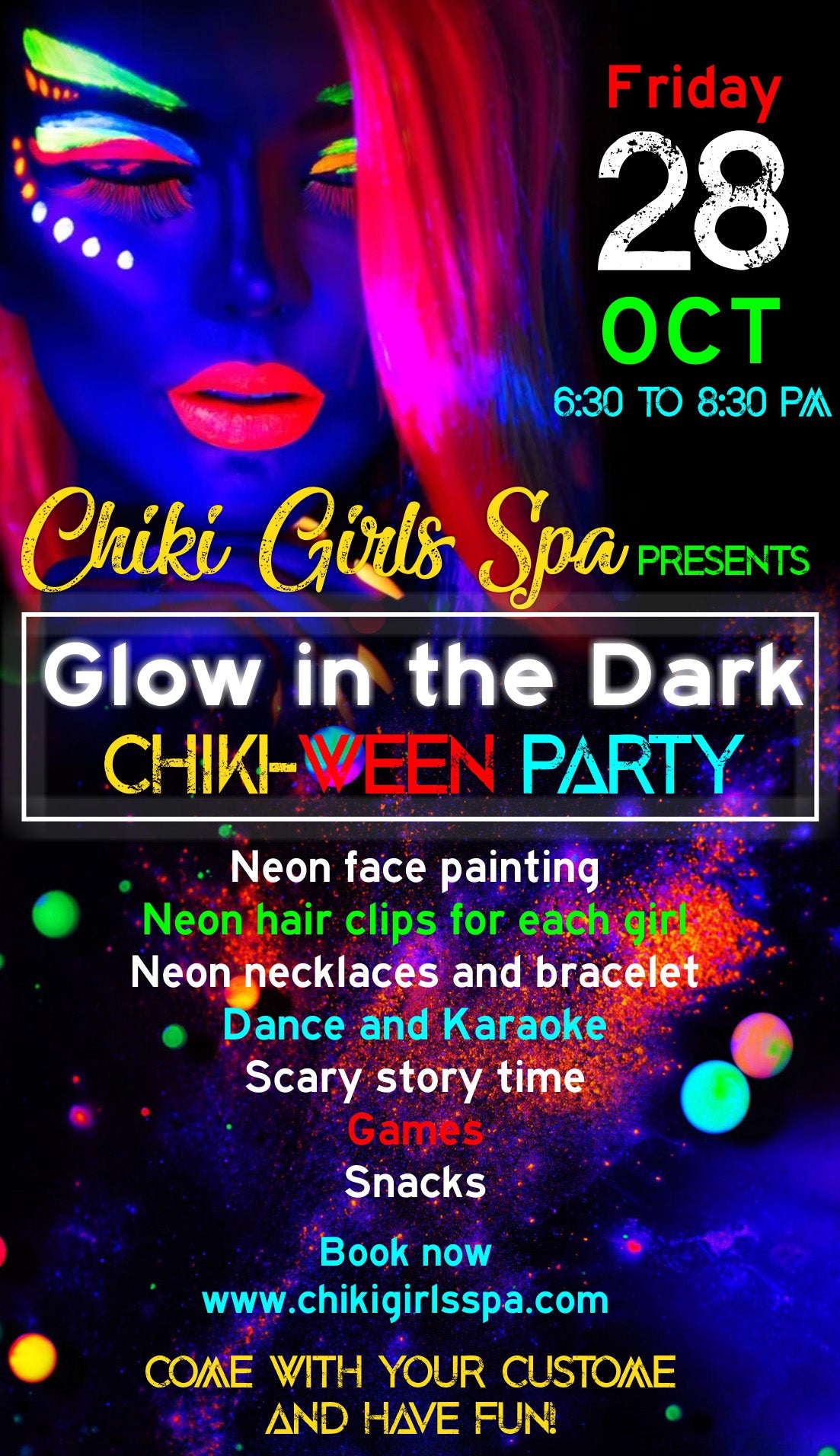 Glow in the Dark-Chiki-ween party